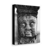 Stone Carving Of Face Detail - Patan Nepal, Durbar Square - Canvas Print