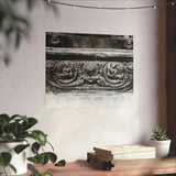 Intricate stone carved railing - Premium Poster Print
