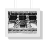 Detailed Window Carvings in Patan Nepal - Patan Nepal Durbar Square - Framed Photo Print