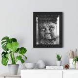 40 - Stone Carving Of Face Detail - Patan Nepal, Durbar Square - Framed Photo Print