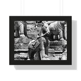Stone Horse At Royal Palace - Patan Nepal, Durbar Square - Framed Photo Print