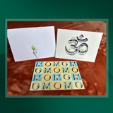 Mother's Day Hand-Drawn White Lotus OM MOM Card - Digital Download