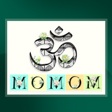 Mother's Day Hand-Drawn White Lotus OM MOM Card - Digital Download