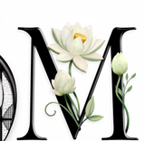 White Lotus M'Om Accent Mug – Om Symbol with Hand-Drawn Lotus Flowers and Custom Abstract Himalayan Pattern Designs