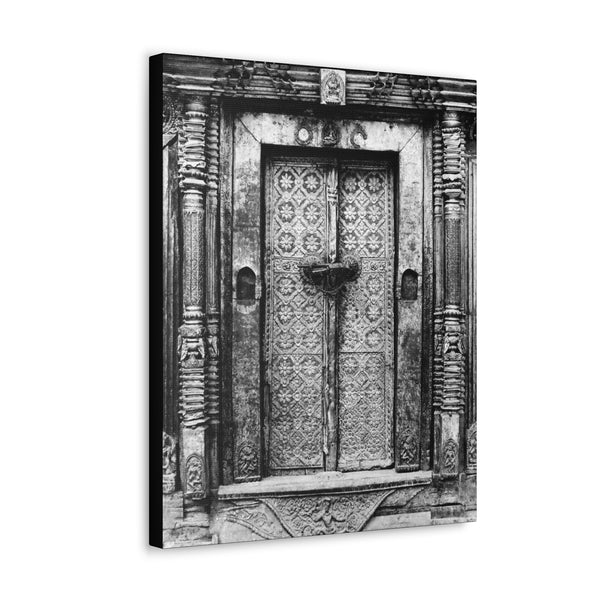 Brass Doors At Royal Palace - Patan Nepal, Durbar Square - Canvas Print