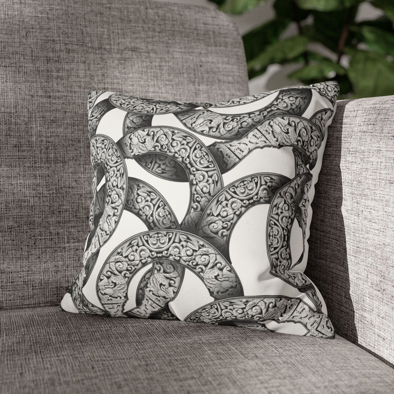 Infinity Om + Pattern Suede Square Pillowcase