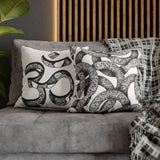 Infinity Om + Pattern Suede Square Pillowcase