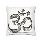 Infinity Om + Pattern Suede Square Pillowcase