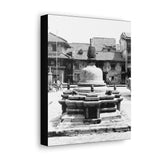 Famous Bell In Courtyard Center - Patan Nepal, Durbar Square - Canvas Print