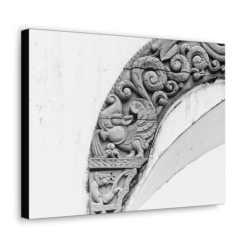 Door Arch Wood Detail - Hanuman Dhoka Royal Palace - Patan Durbar Square - Canvas Print