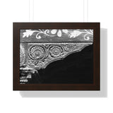 Wood Carved Corner Detail Of Doorway - Patan Nepal, Durbar Square - Framed Photo Print