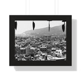 Window City View of Kathmandu in 1972 - Framed Photo Print