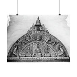 Metallic Buddha Over Doorway - Patan Nepal - Premium Poster Print