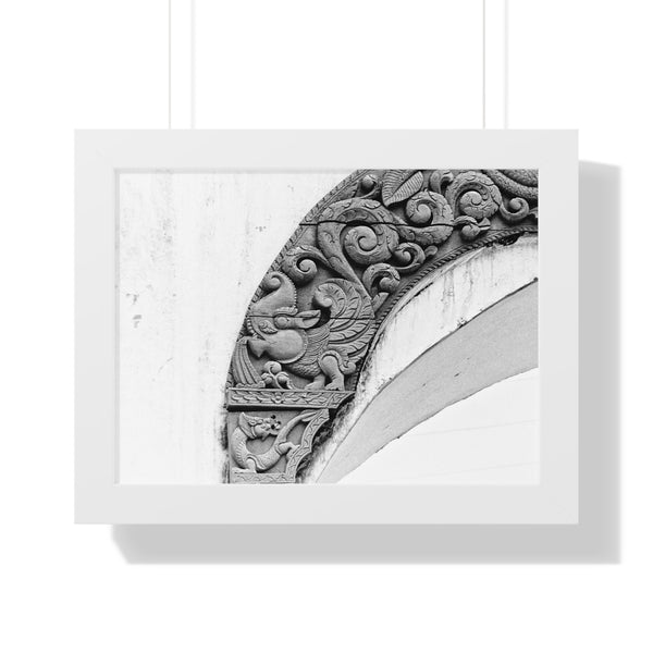 Door Arch Wood Detail - Hanuman Dhoka Royal Palace - Patan Durbar Square - Framed Photo Print