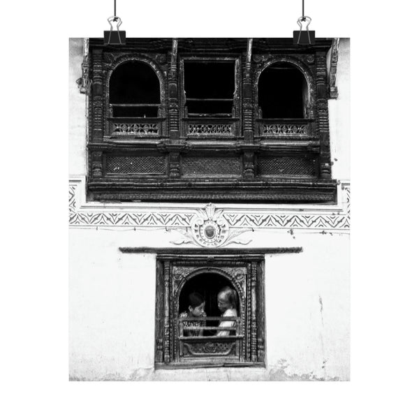  Day In The Life Through a Window, 1972 - Kathmandu, Nepal - Premium Poster Print