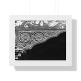 Wood Carved Corner Detail Of Doorway - Patan Nepal, Durbar Square - Framed Photo Print