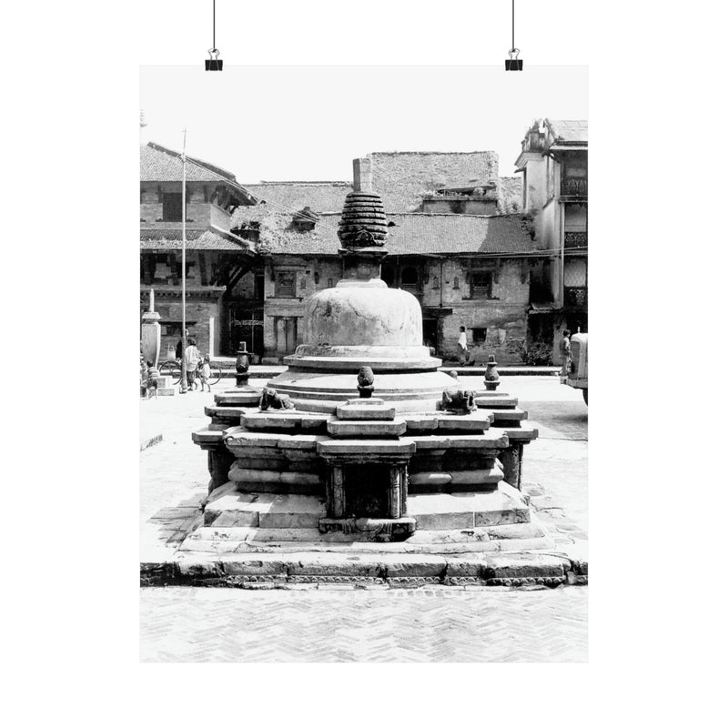 Famous Bell In Courtyard Center - Patan Nepal, Durbar Square - Premium Poster Print