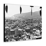 Window City View of Kathmandu in 1972 - Canvas Print