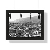 Window City View of Kathmandu in 1972 - Framed Photo Print