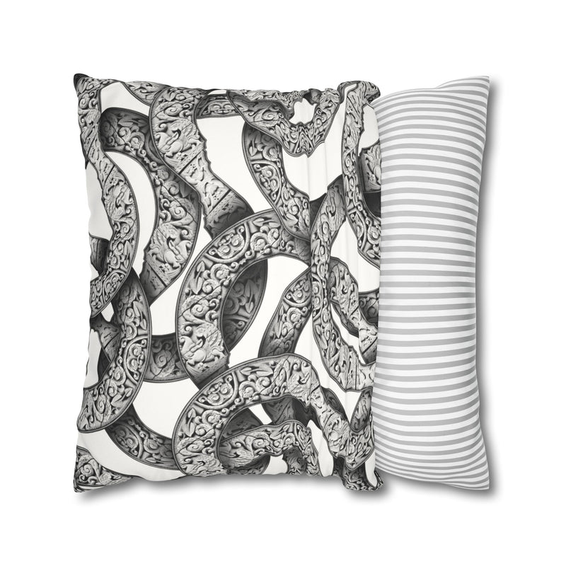 Infinity Om + Pattern Suede Square Pillowcase