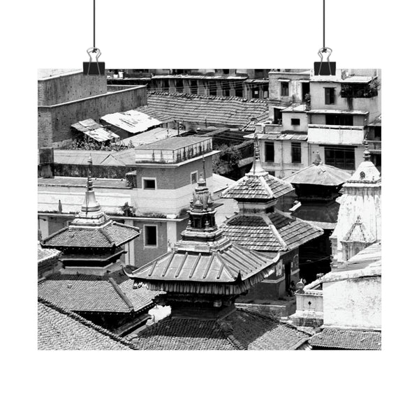 Three Pagodas Roof Tops - Kathmandu, Nepal - Premium Poster Print