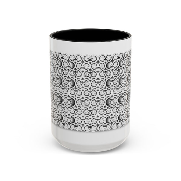 Floral Wall Accent Ceramic Coffee Mug