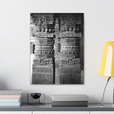 23 - Detail Of Two Stone Carved Columns - Patan Nepal Durbar Square - Canvas Print