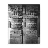 Detail Of Two Stone Carved Columns - Patan Nepal Durbar Square - Canvas Print