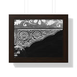 Wood Carved Corner Detail Of Doorway - Patan Nepal, Durbar Square - Framed Photo Print