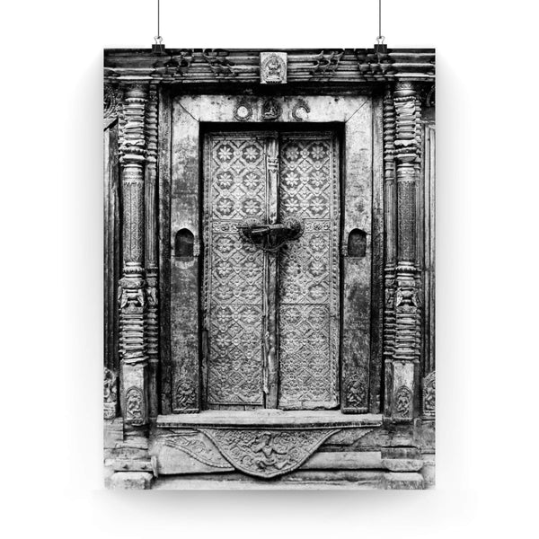 17 - Brass Doors At Royal Palace - Patan Nepal, Durbar Square - Premium Poster Print