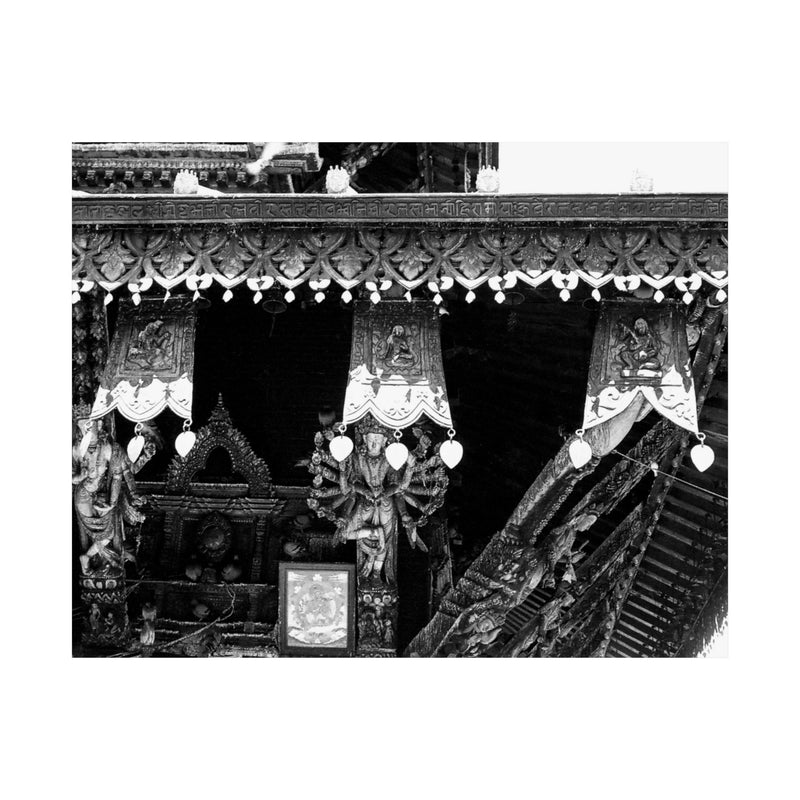 18 - Storefront Wood Carved Hanging - Patan Nepal - Premium Poster Print