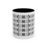 Floral Buckle Accent Ceramic Mug