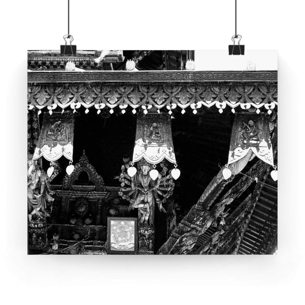 18 - Storefront Wood Carved Hanging - Patan Nepal - Premium Poster Print