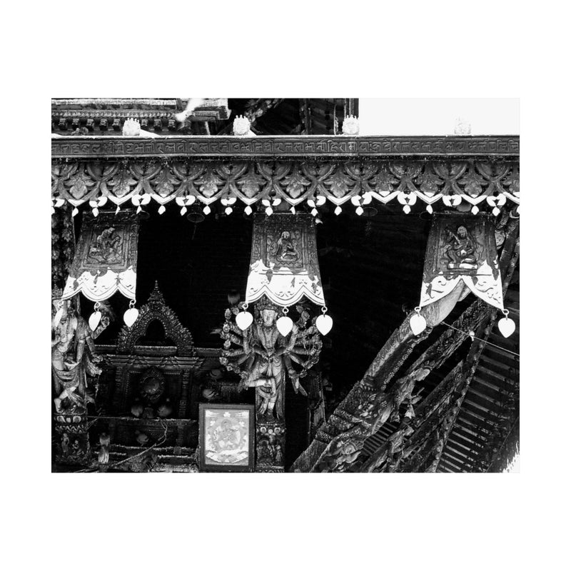 18 - Storefront Wood Carved Hanging - Patan Nepal - Premium Poster Print