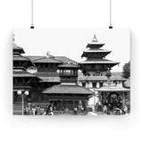 25 - Daily Street Scene Circa 1972 - Patan Nepal, Durbar Square - Premium Poster Print