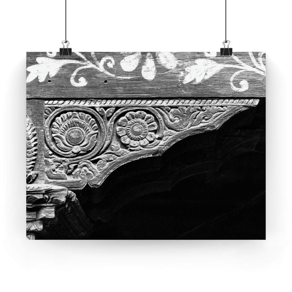 26 - Wood Carved Corner Detail Of Doorway - Patan Nepal, Durbar Square - Premium Poster Prints