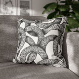 Infinity Om + Pattern Suede Square Pillowcase