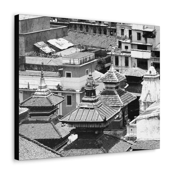 Three Pagodas Roof Tops - Kathmandu, Nepal - Canvas Print