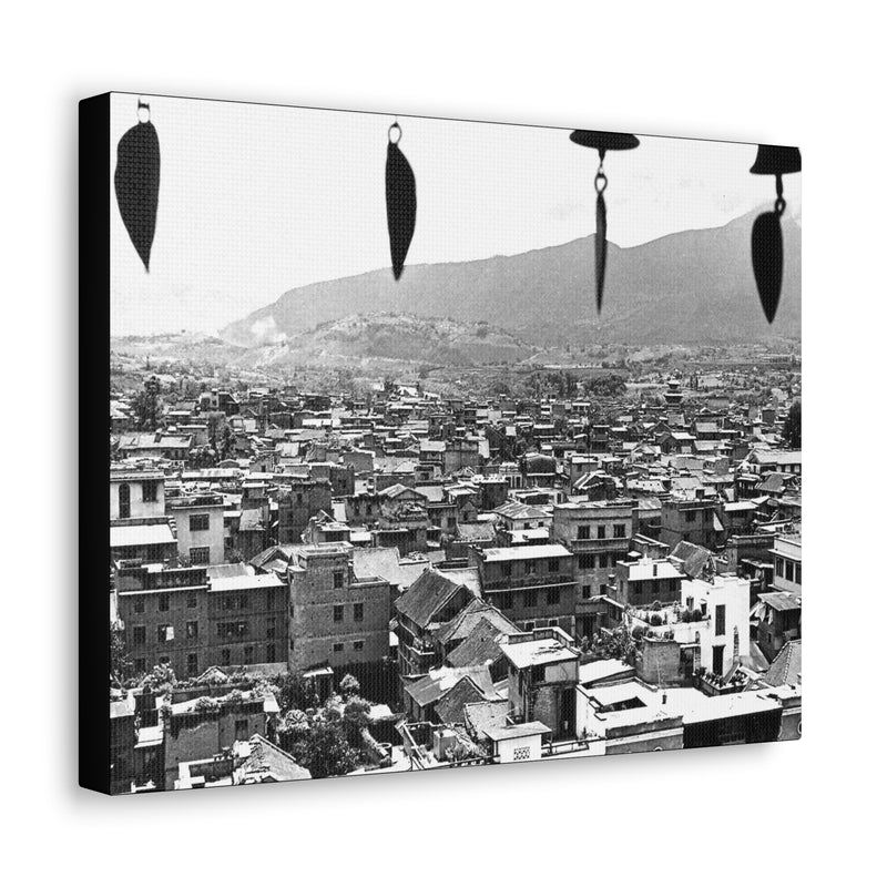 Window City View of Kathmandu in 1972 - Canvas Print