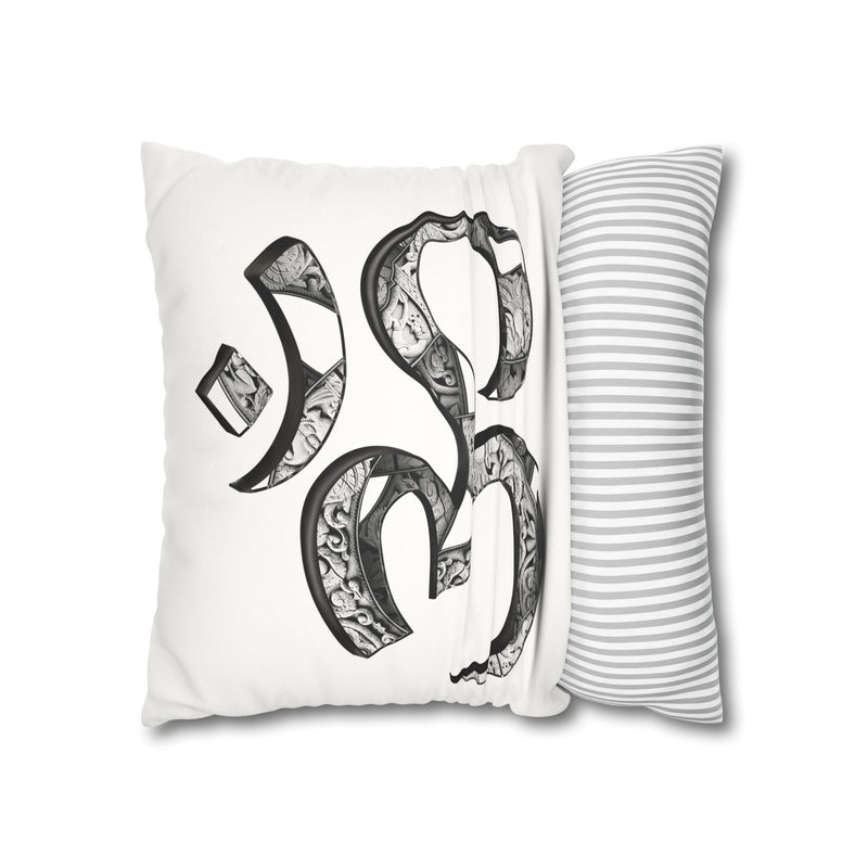 Infinity Om + Pattern Suede Square Pillowcase