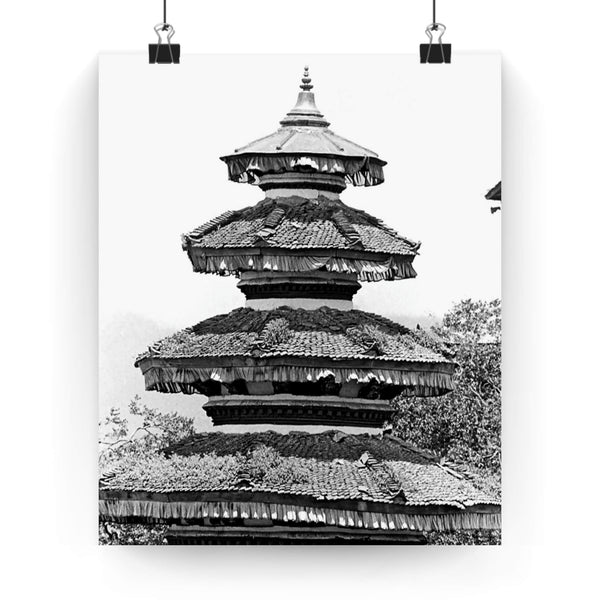 32 - Traditional Round Pagoda Rooftop - Kathmandu, Nepal - Premium Poster Print