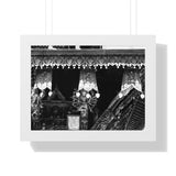 Storefront Wood Carved Hanging - Patan Nepal - Framed Photo Print