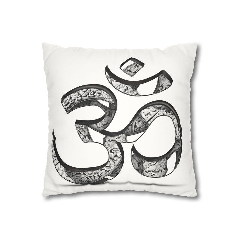 Infinity Om + Pattern Suede Square Pillowcase