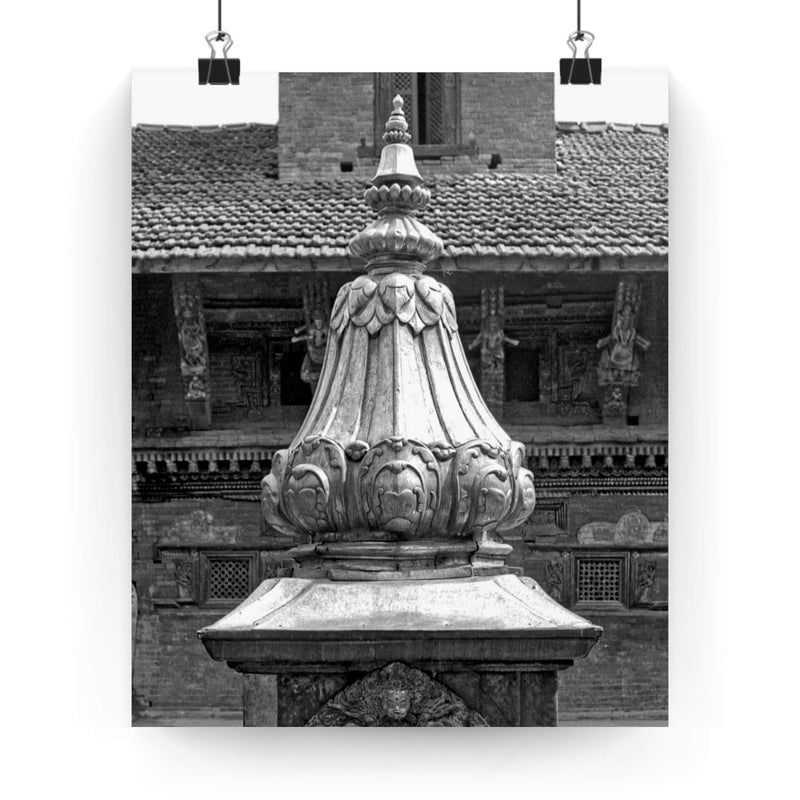 42 - Brass Temple Tower - Patan Nepal, Durbar Square - Premium Poster Print