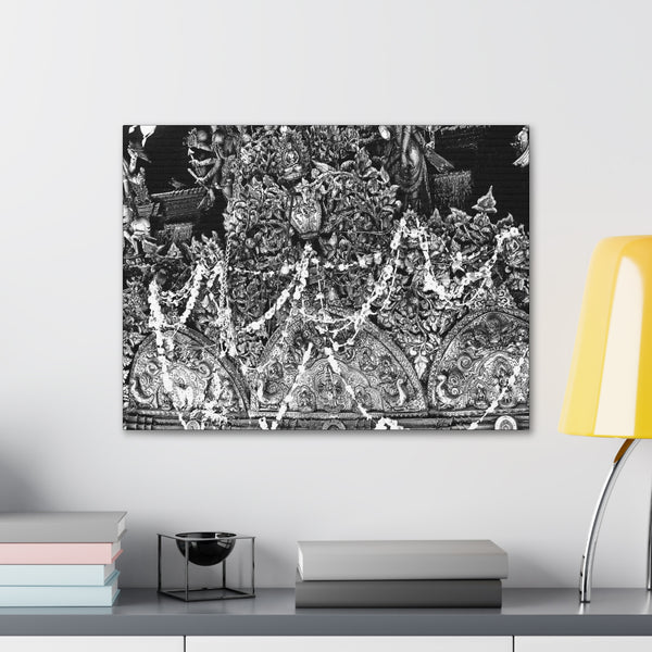 Interior walls of a temple in Patan, Neal, Durbar Square - Canvas Print