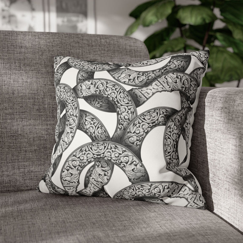 Infinity Om + Pattern Suede Square Pillowcase