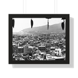 Window City View of Kathmandu in 1972 - Framed Photo Print