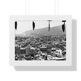 Window City View of Kathmandu in 1972 - Framed Photo Print