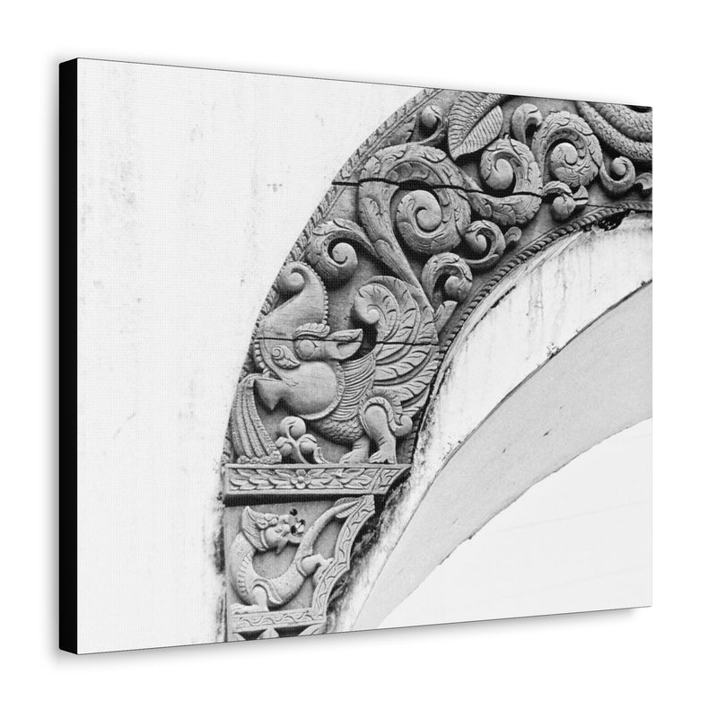 Door Arch Wood Detail - Hanuman Dhoka Royal Palace - Patan Durbar Square - Canvas Print