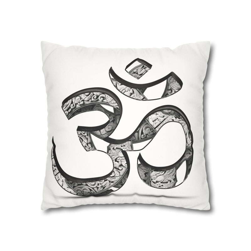 Infinity Om + Pattern Suede Square Pillowcase